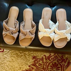 Old Navy Size 8 Slip On Sandals Bundle (2 Pair)